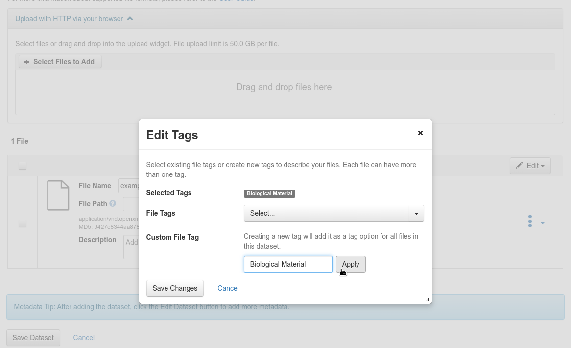 Add a custom label